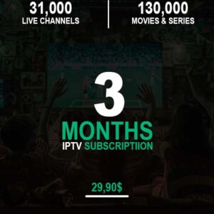 3 MONTHS PREMIUM IPTV